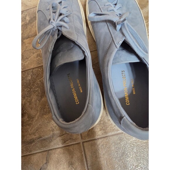 COMMON PROJECTS OG Achilles Low Sneakers in Powder Blue Nubuck Leather EU 45 12 - Picture 6 of 8